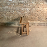 Old carpenter's workbench place in solid oak