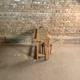 Old carpenter's workbench place in solid oak