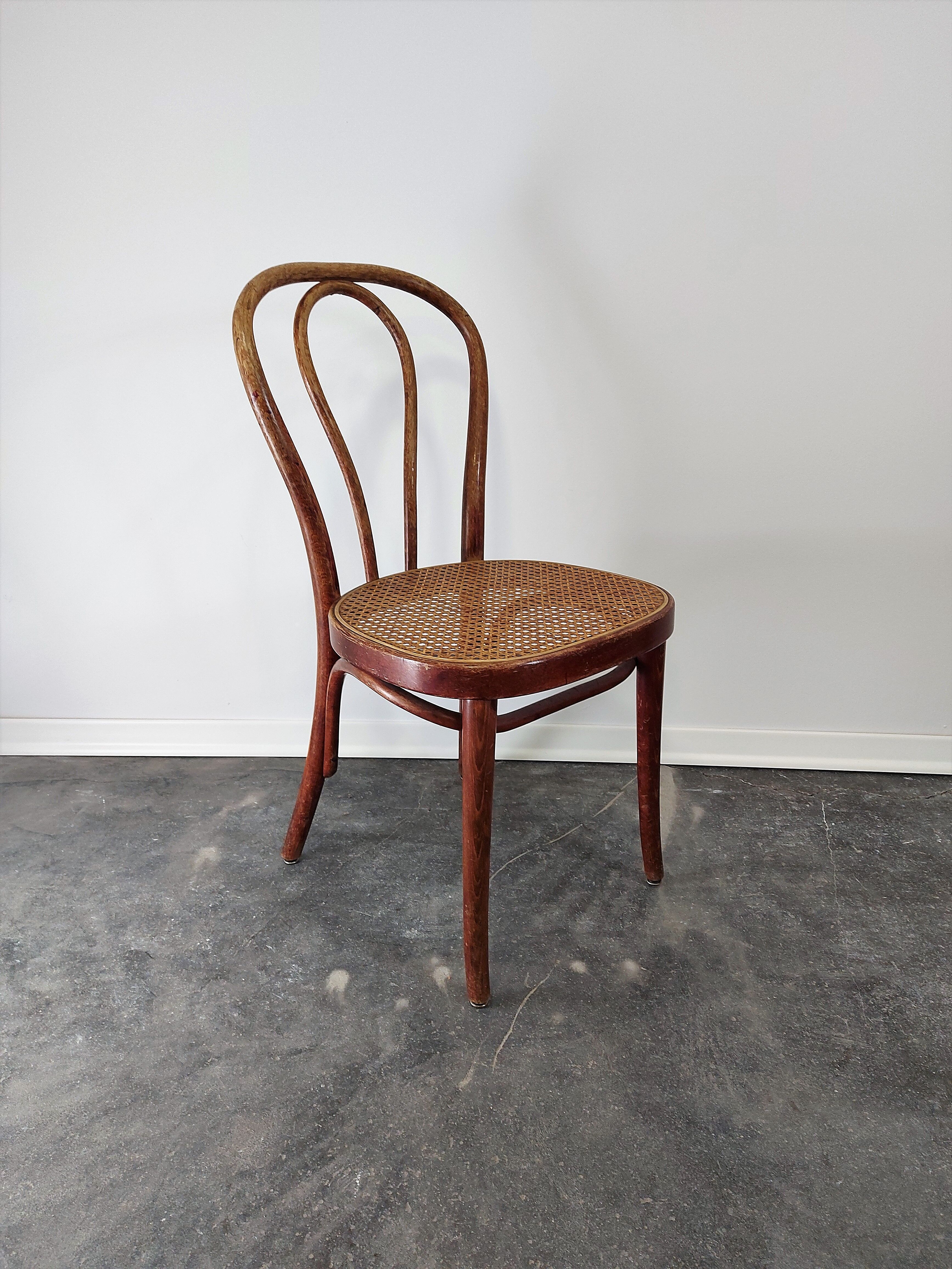 Dining chair, Bentwood cane, No. 18, 1960s, 1 of 4