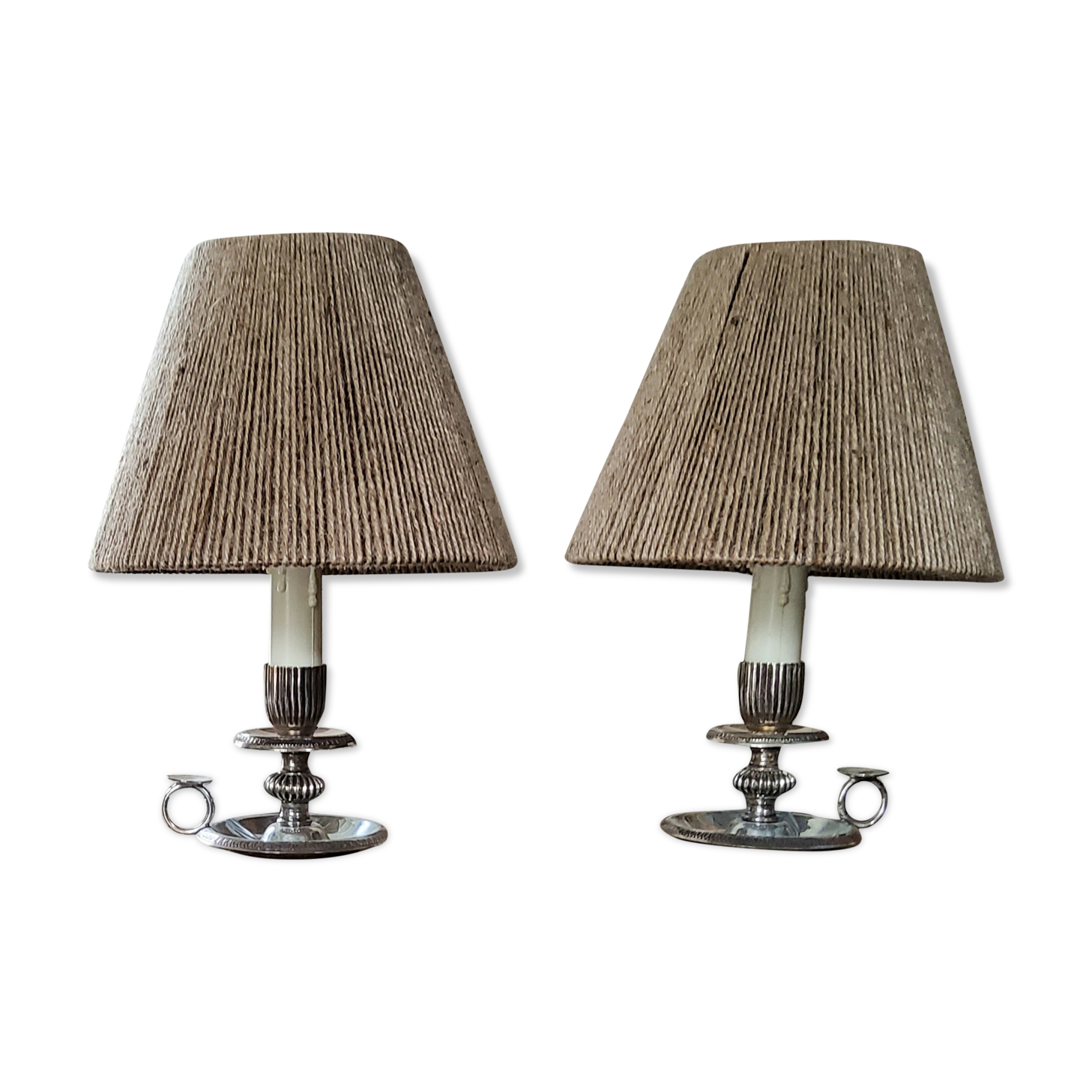 Pair of candlestick lamps
