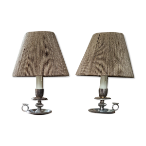 Paire de lampes bougeoirs