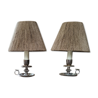 Pair of candlestick lamps