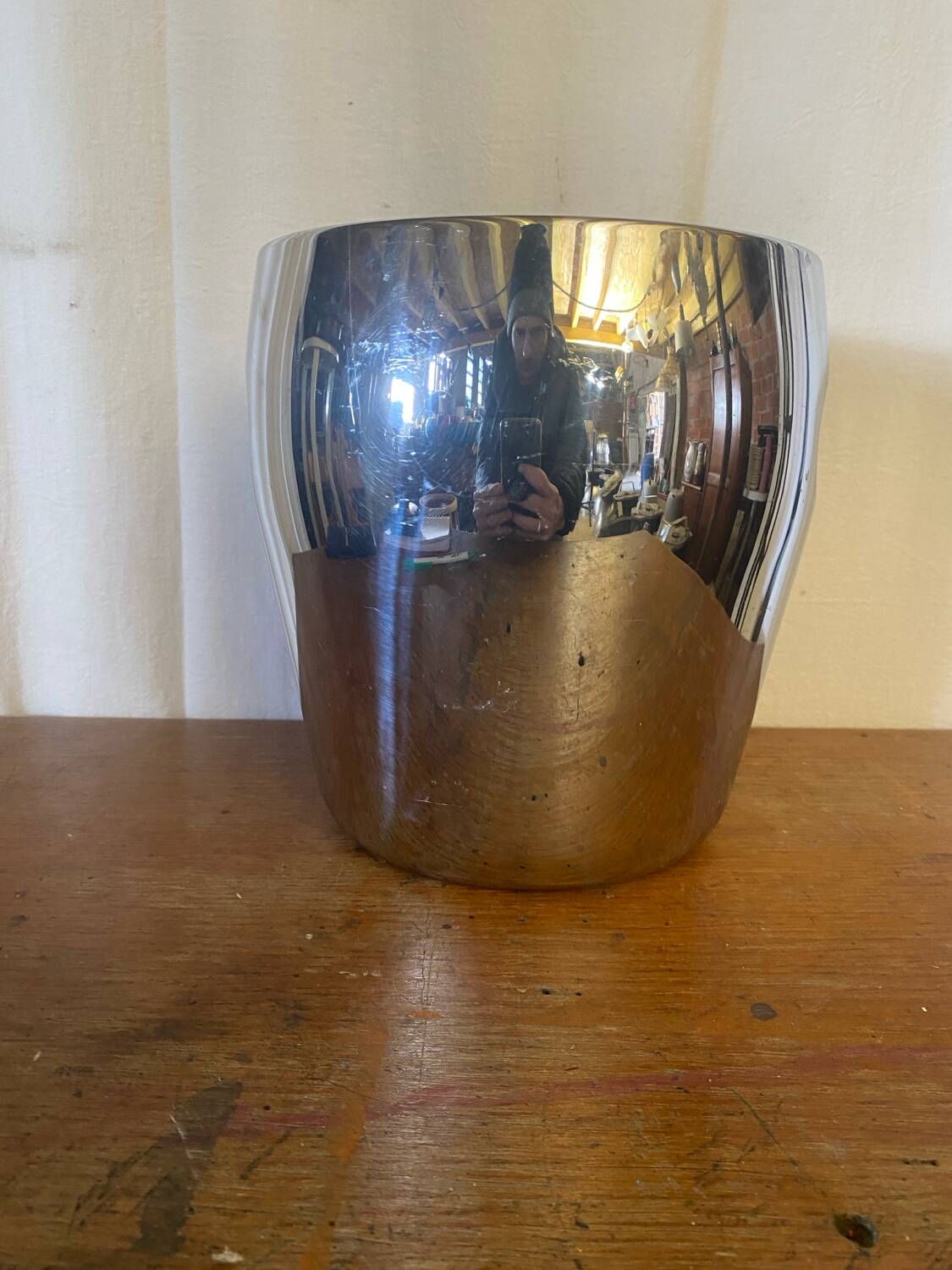 Vintage Alessi Champagne Bucket, Model 872, Polished Stainless Steel, Made in Italy