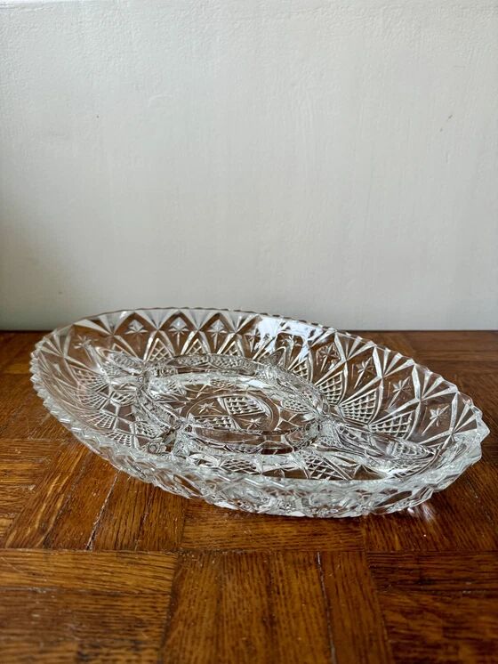 Cut glass appetizer dish