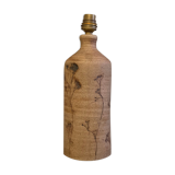 Terracotta lamp base with flower print