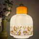 Suspension globe vintage années 70 en opaline