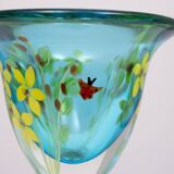 Berit Johansson Art Glass Vase by Murano 1970s Sweden