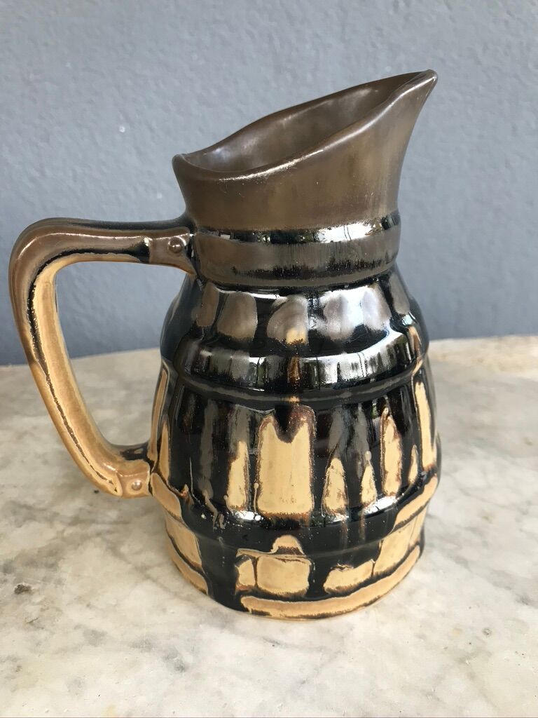 Vintage pitcher enamelled sandstone