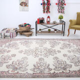 Farmhouse floral vintage carpet rug