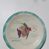 3 plates Cérenne Vallauris Les Pisces