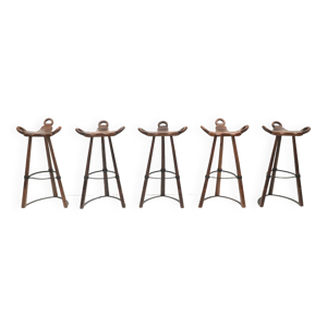 Lot de 5 tabourets vintage - marbella