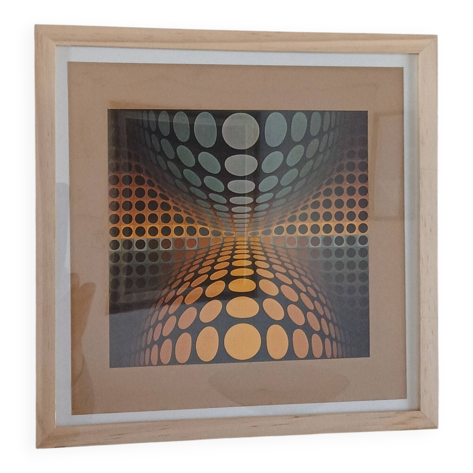 Tableau Vintage Op Art Kinetic