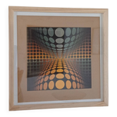 Tableau Vintage Op Art Kinetic