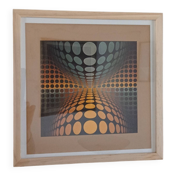 Tableau Vintage Op Art Kinetic