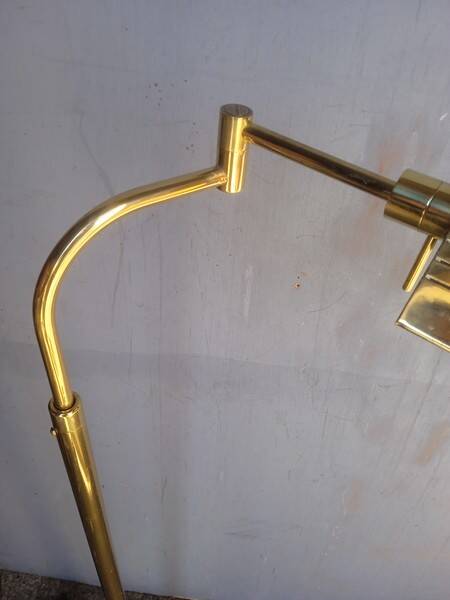 Reading light / articulated floor lamp ep 1970 golden brass