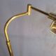 Reading light / articulated floor lamp ep 1970 golden brass