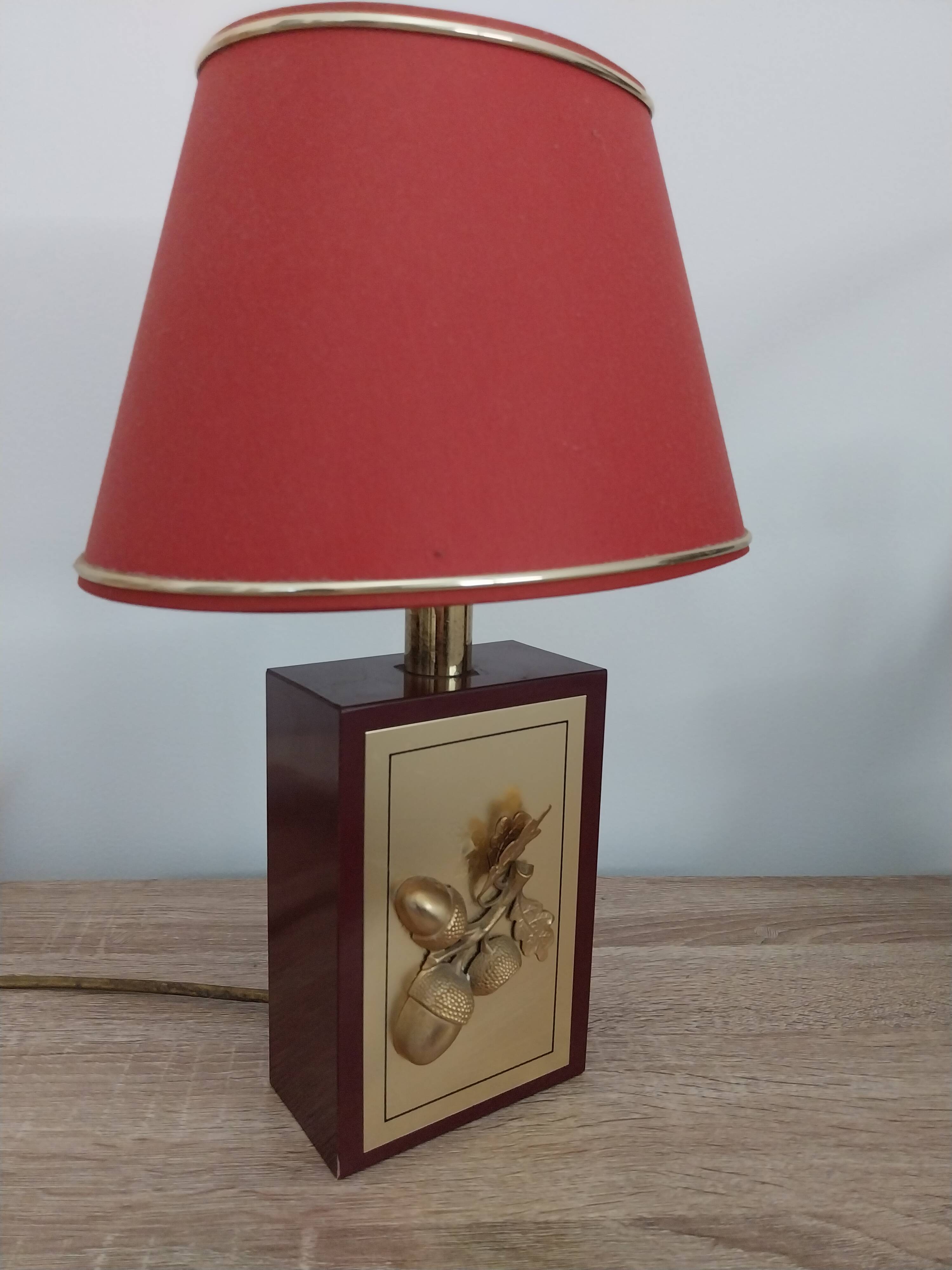 Vintage lamp le dauphin with acorn decoration from the 1970s/80s.