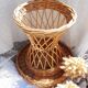 Vintage rattan round table