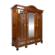 Art Nouveau wardrobe in walnut and pine - 1900-1915
