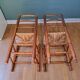 Pair of straw chairs