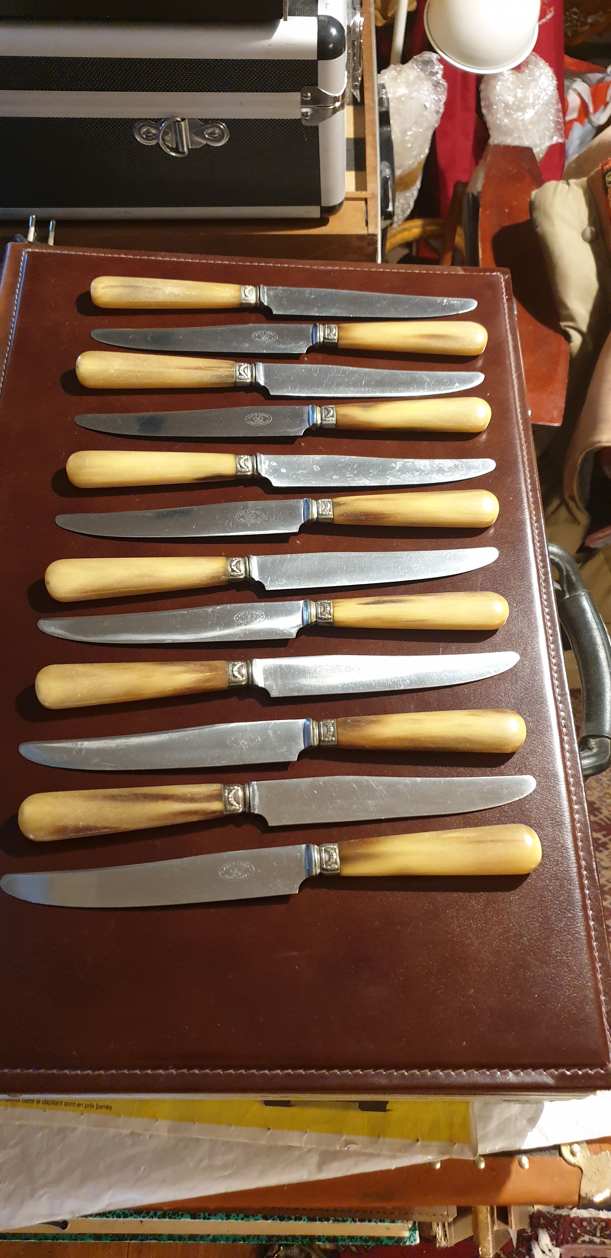 Cutlery set 12 knives Pouyet Frères Paris