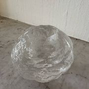 Kosta Boda Scandinavian Art Glass Tealight Holder / Ice Glass Candle H