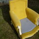 Set two chairs shabby chic fabric yellow