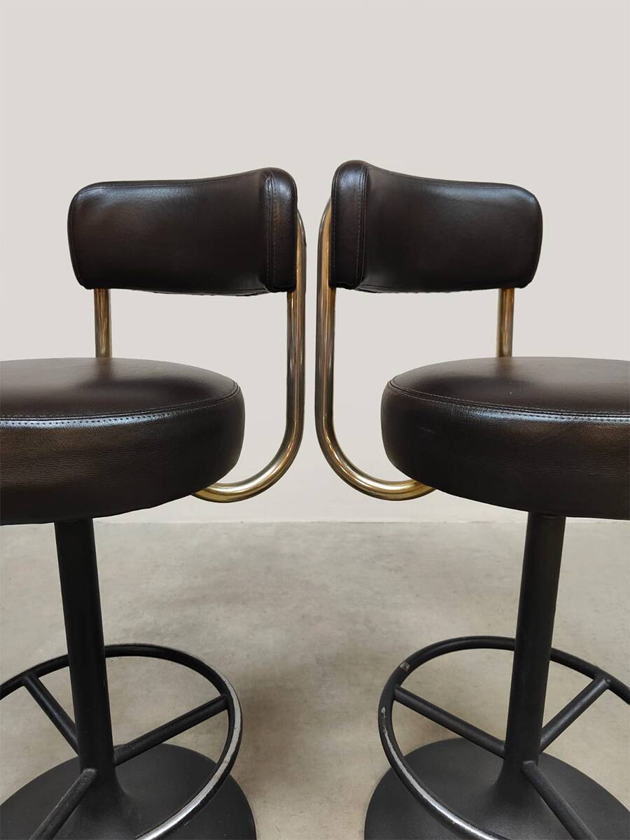 Swedish vintage design bar stools Borje Johanson