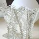 Art Deco Boho pair of vases, Bohemian crystal. Stylish and refined.