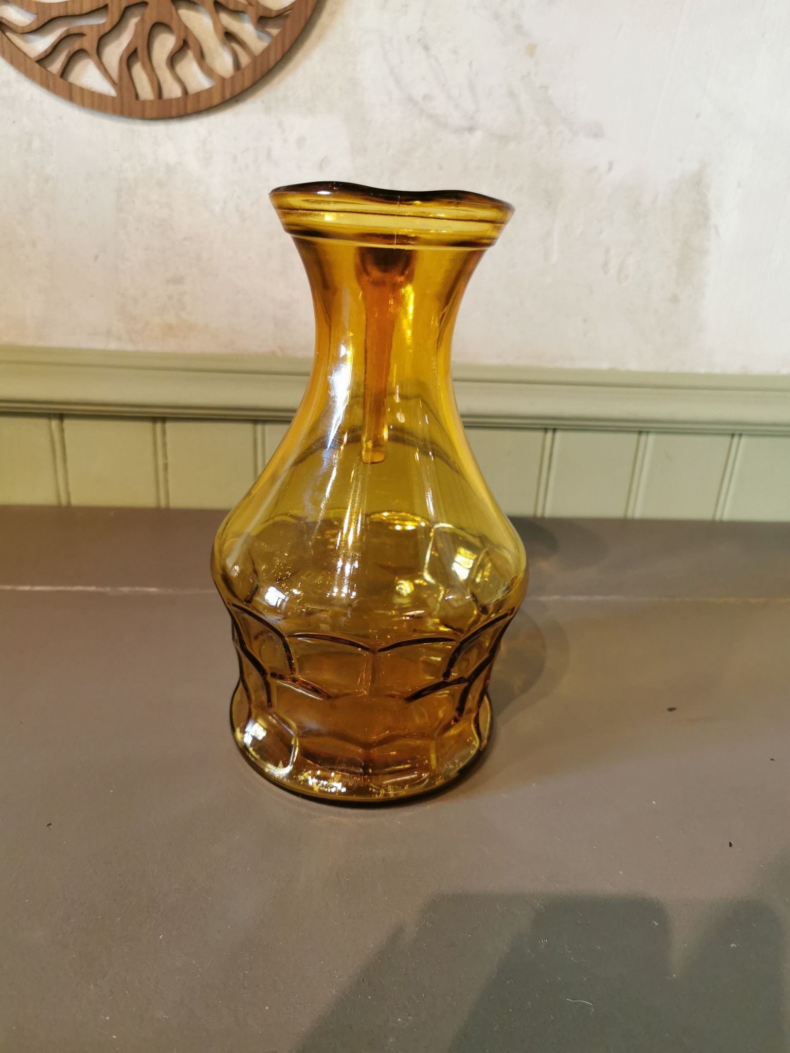 Vintage yellow glass jug