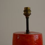 Red ceramic lamp