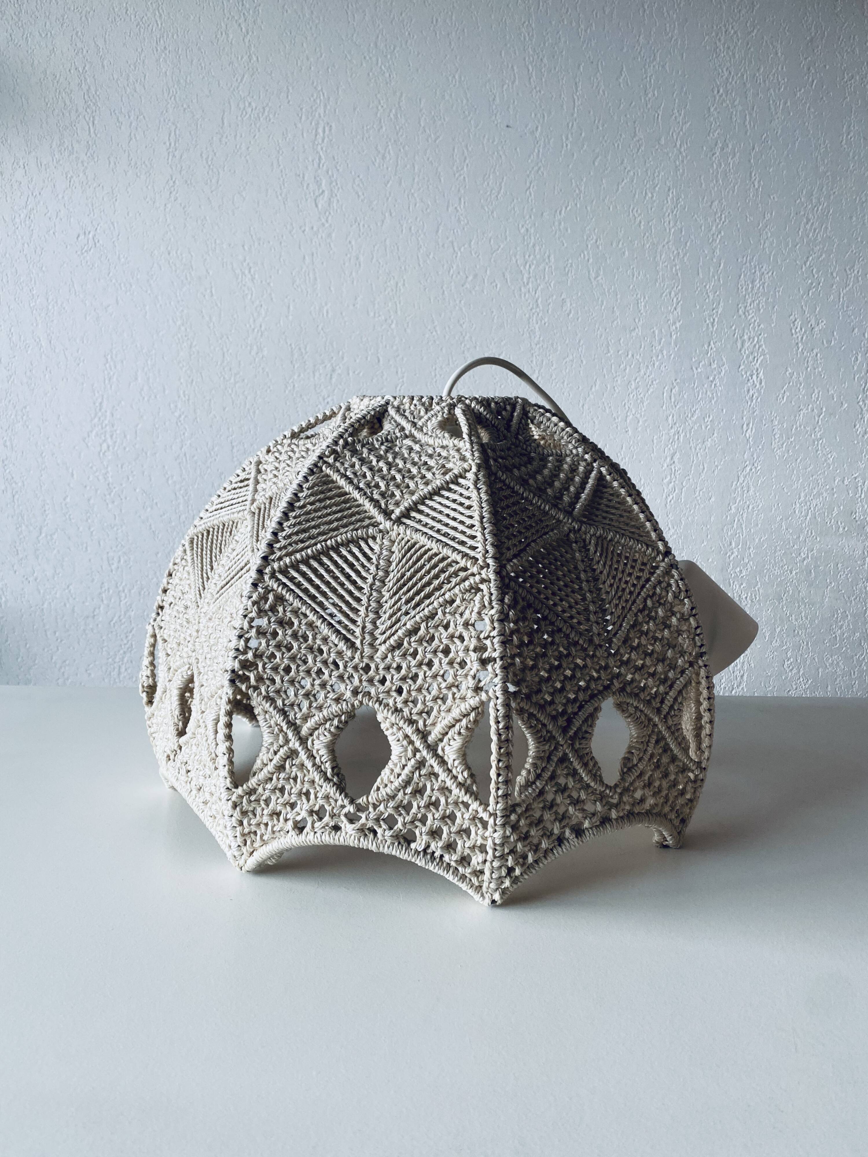 Bohemian macramé pendant light