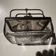 Art Deco Period Butter Dish, Silver Metal and Crystal - With Balance Wheel