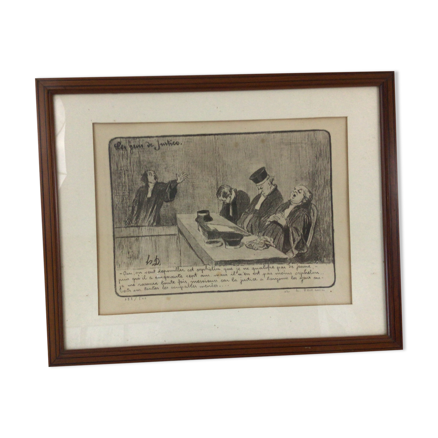 Lithograph Honoré Daumier Les gens de justice