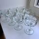 Set of 10 glasses with molded glass bar legs in 70s
