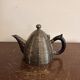 Vintage beehive shaped teapot silver-plated late art deco modernist