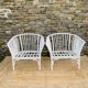 White rattan lounge