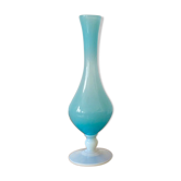 Blue opaline glass soliflore