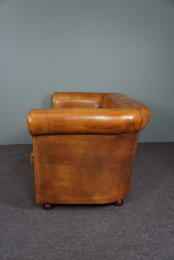 Beautifully colored 2.5-seater cowhide sofa