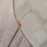 Old globe wall lamp in gilded Clichy glass and vintage chromed metal