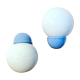 Pair of porcelain wall lamps