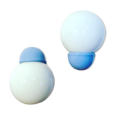 Pair of porcelain wall lamps