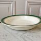 hollow dish Digoin Sarreguemines model "Martine" green and golden 50s