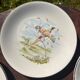 Set of 5 flat plates in Gien earthenware, Primefleur collection.
