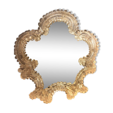 Venetian murano mirror with crystal flower