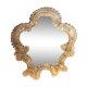 Venetian murano mirror with crystal flower