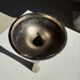 Vase soliflore vintage en métal gris à pied évasé H17 D6