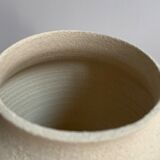 Vase en grès blanc chamotté