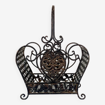 Vintage cast iron/wrought iron basket