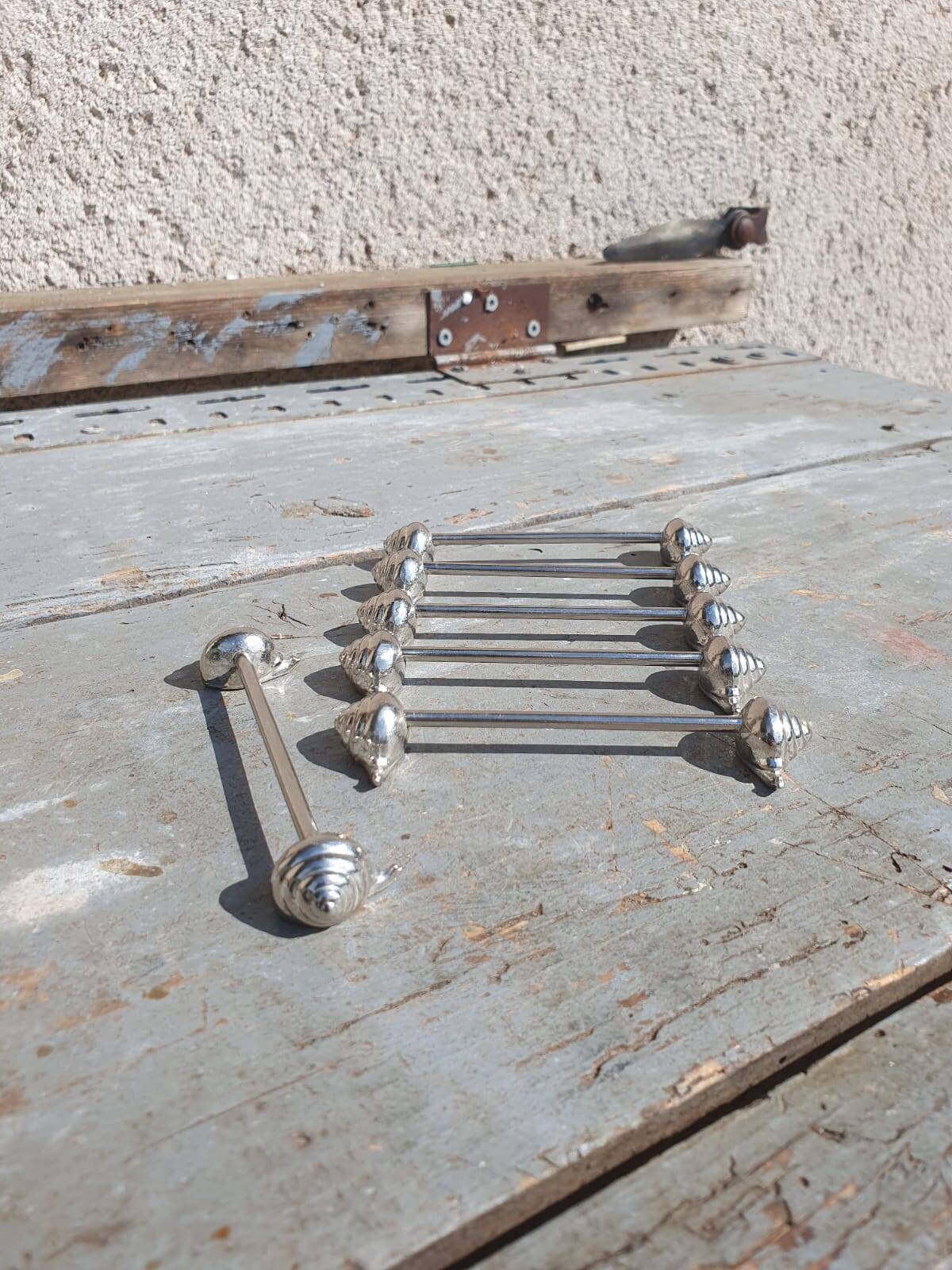 expensive silver metal snail door